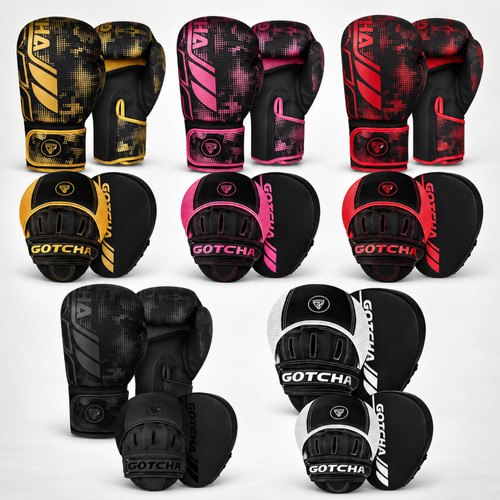 Boxing gloves and focus pads - focus,